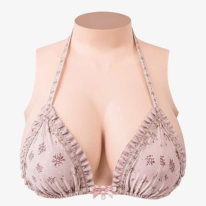 Huge Plump Silicone Breast Forms with Realistic Nipple Areola for Transgender Crossdressing Soft Shake Enhance Chest Fake Boobs