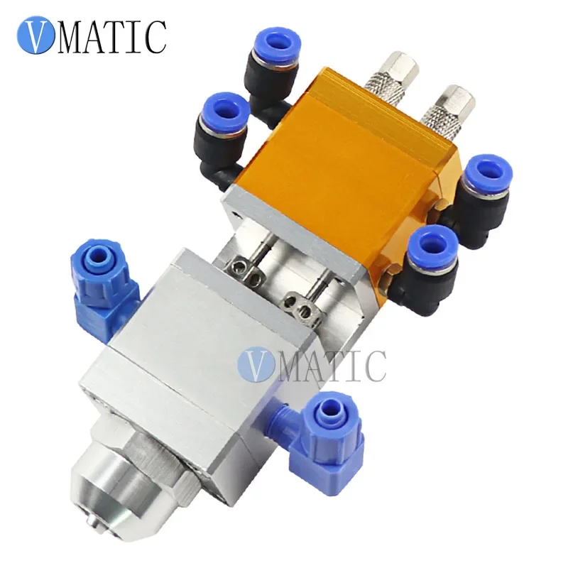 Free Shipping Dual Fluid Suction Lift Large Flow Double Acting Cylinder AB Glue Dispensing Valve