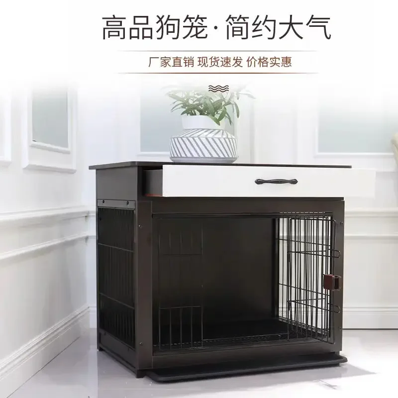 Indoor Home Living Room Bedroom Office Dog Crate Kennel with 1 Drawer Heavy Duty Dog Crates Cage Furniture Dog Crate Furniture