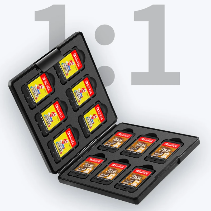 12 in 1 for Switch OLED Hard Game Card Case Storage Box Game Cartridge Case for NS Switch Games for Micro SD Memory Cards