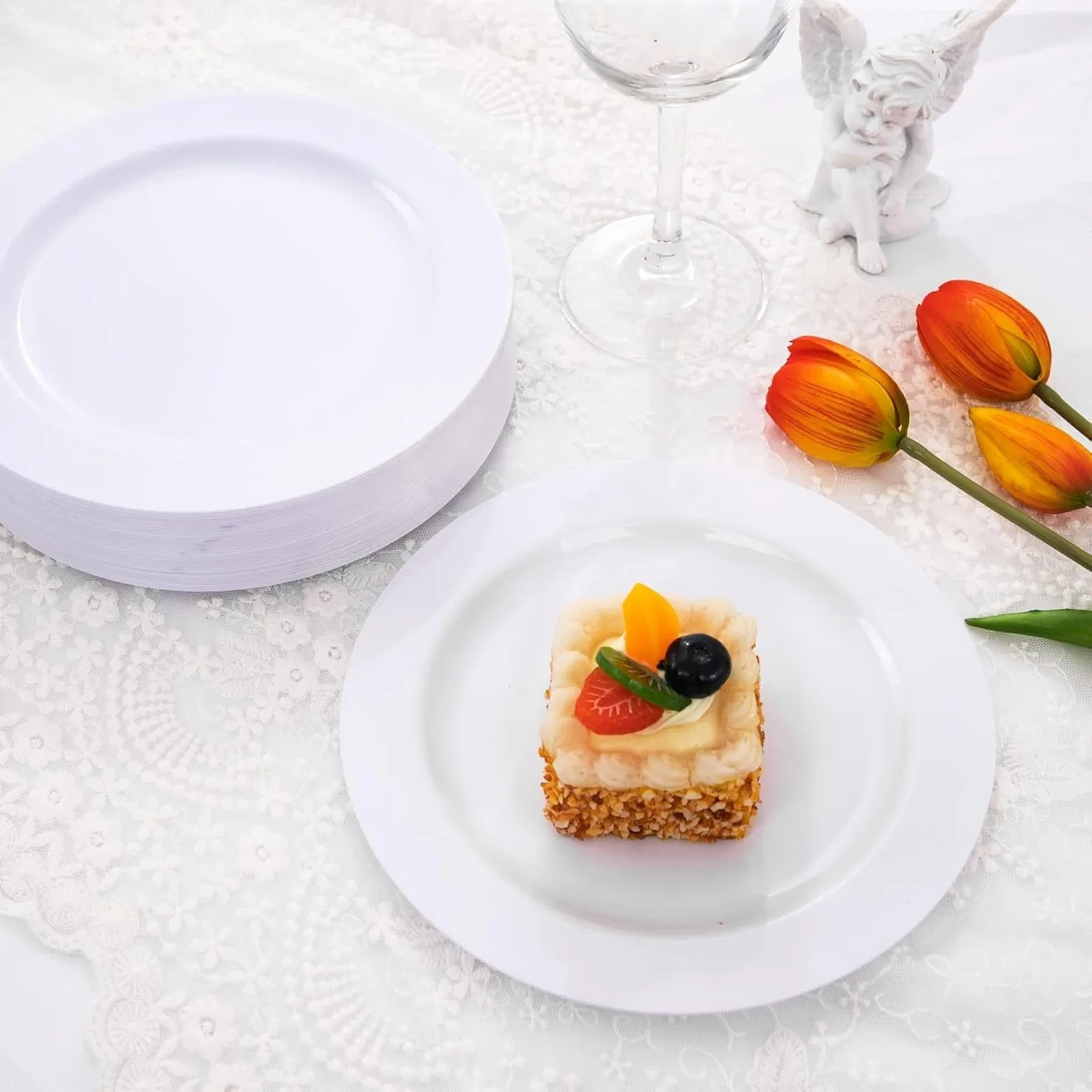 

Macaron Color Solid Color Dinner Plate Set 9-Inch Paper Plate Children'S Birthday Party Decoration Supplies Kitchen Accessories