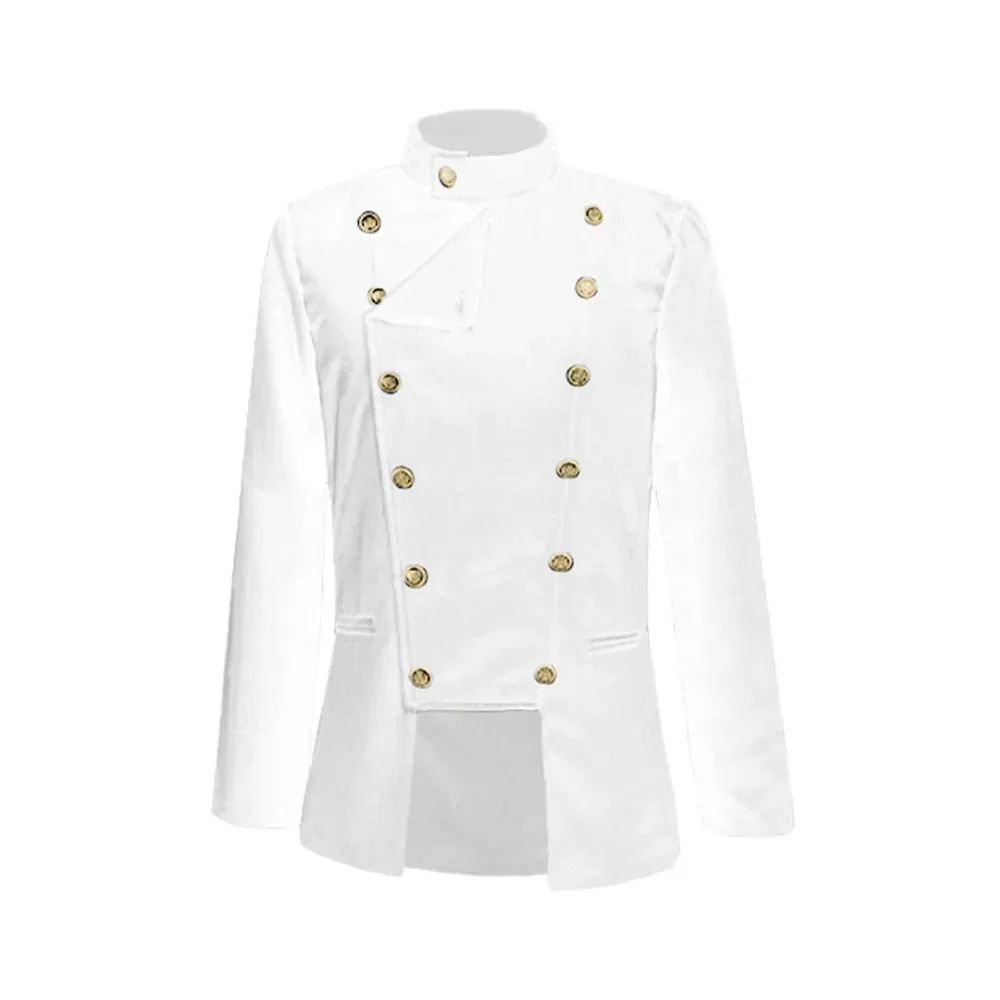 Men's Medieval Fashion Double-breasted Suit Punk Slim Halloween Party Wedding Cosplay Clothing Leisure Stage Men's Jacket Suit