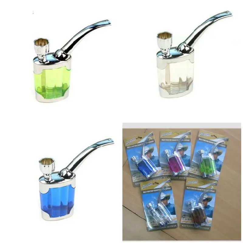 Portable Mini Water Tobacco Smoking Pipe Hose Cigarette Holder Vintage Hookah Filter