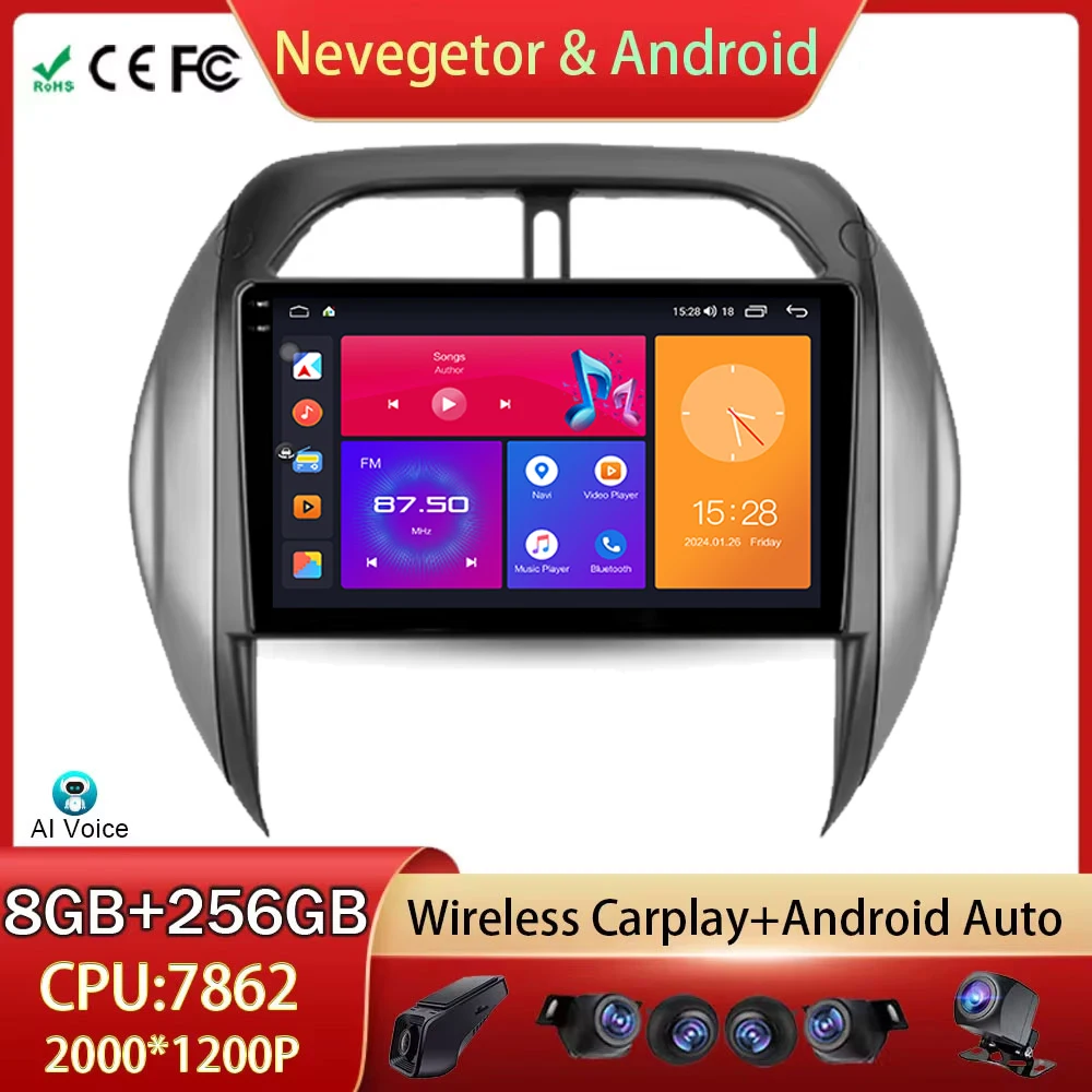 

For Toyota RAV4 2 CA20 CA20W XA20 2003 - 2005 Android Auto Car Radio Multimedia Player GPS Navigation 4G WIFI DSP BT No 2din DVD