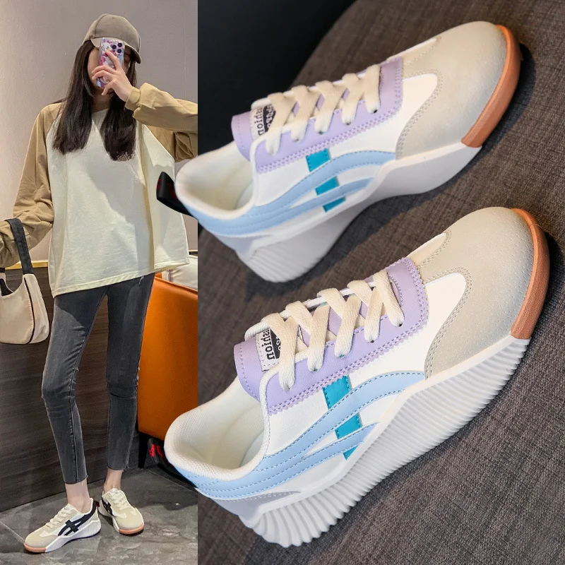 

BCEBYL 2023 Spring Autumn New Fashion Women's Sneakers Flat Breathable Casual Student Female Running Shoes Walking Shoes