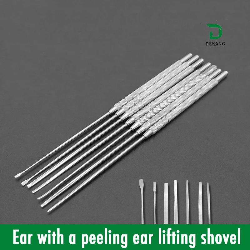 Stainless Steel Professional Ear Lifting With Peeling Child Ultra-thin Bending Ear Shovel Ear Planking Ear Picking Tool Set Ear