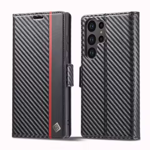 Strong Magnetic Leather Wallet Case For Samsung S25 Ultra S24 Plus S23 FE S22 Plus S21 FE A16 A14 A34 A54 Cards Solt Book Cover