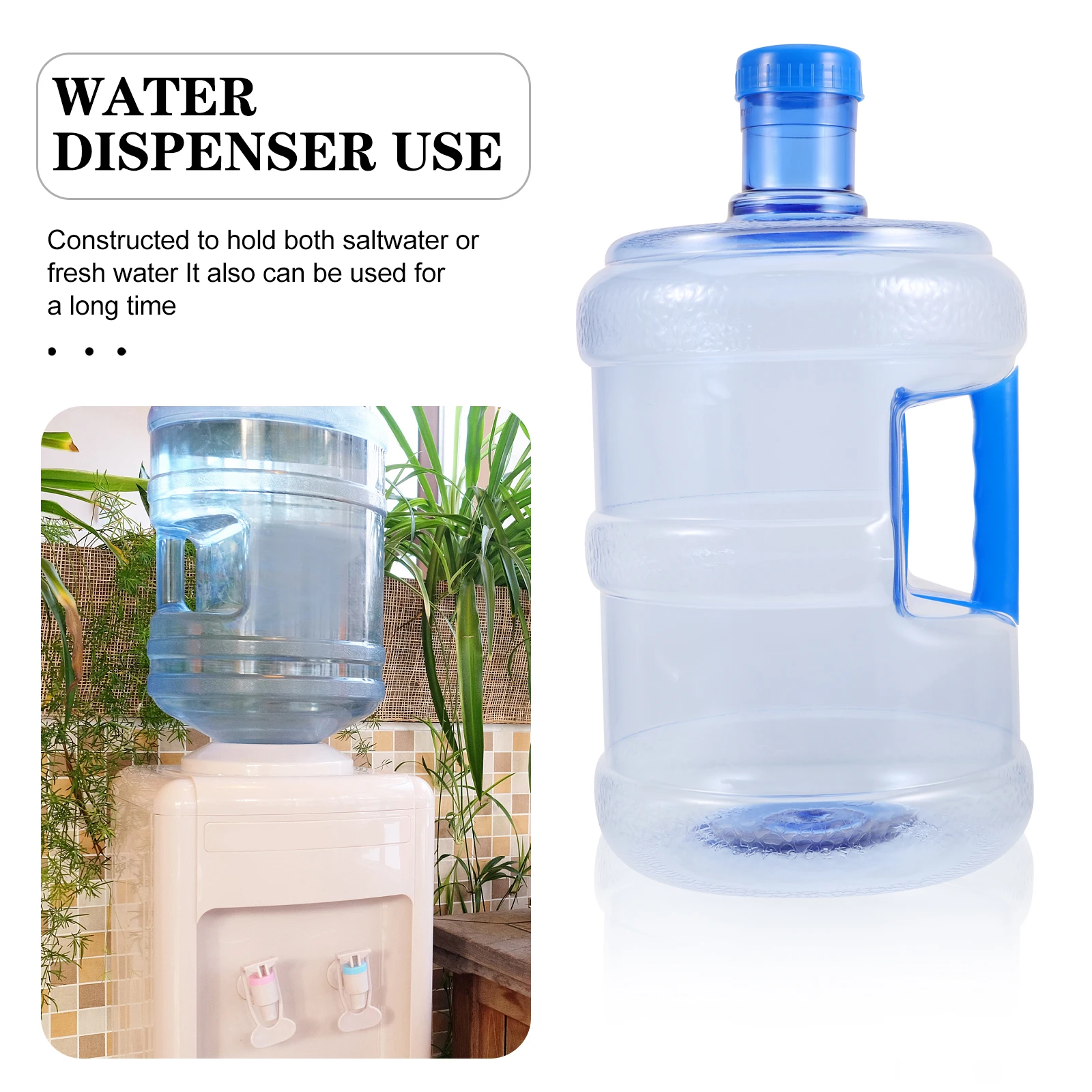 

Water Bucket Heat Resistant Handle Healthy Multifunctional Storage Pail for Purified Water Oil Beverage Office Home Use