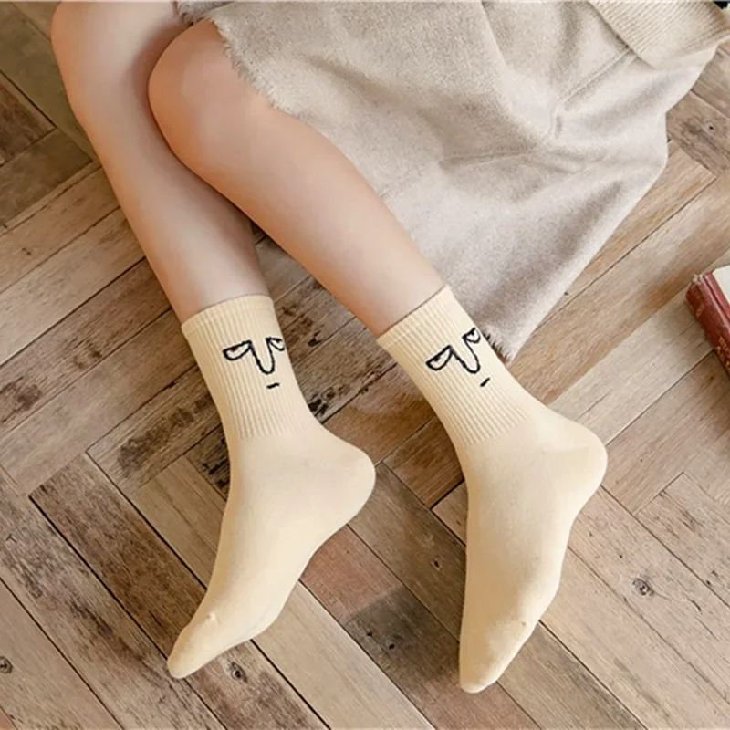 1 or 5 Pairs Korea Funky Harajuku Women Socks Candy Colors Casual Funny Socks Girl Kawaii Cute Socks Surprise Mid Crew Socks