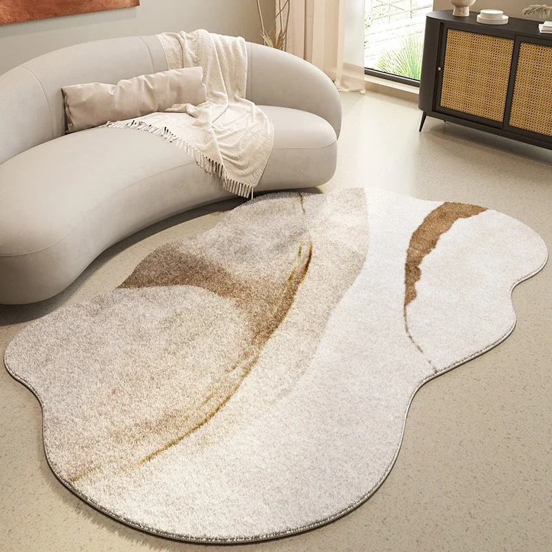 Japanese style special shaped large area living room carpet thickened soft comfortable lounge carpets irregular washable rug