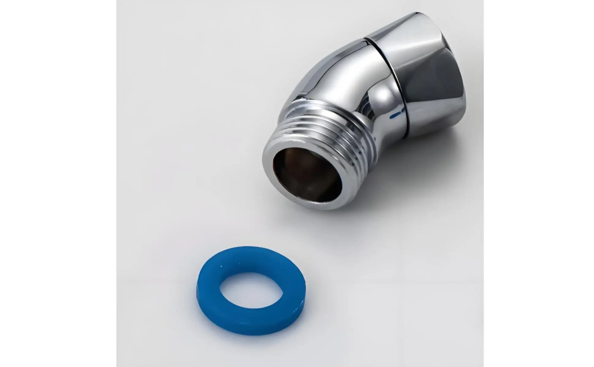 Adjustable Shower Angle Adapter Polished Metal Swivel Shower Elbow Bathroom Fixture Easy Installation High Pressure Resistance