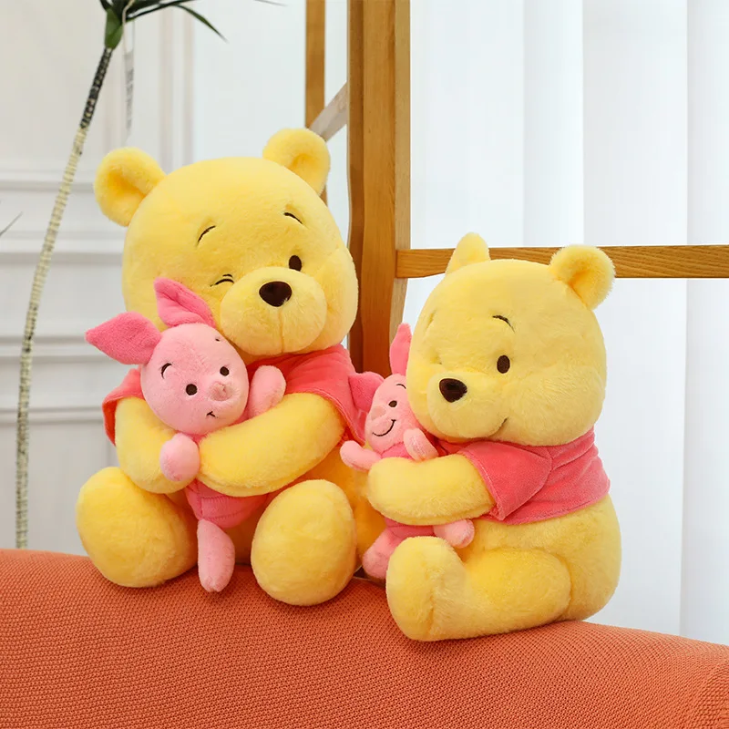 Juguetes de peluche de Winnie the Pooh de dibujos animados, lindos almohadas de Anime, muñecas The Pooh Bear Hug Piglet Pig Dolls, regalos de cumpleaños para niños