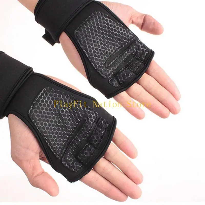 242F قفازات اللياقة البدنية لحماية راحة اليد مع دعم لف المعصم للتمرين من أجل Cro #2