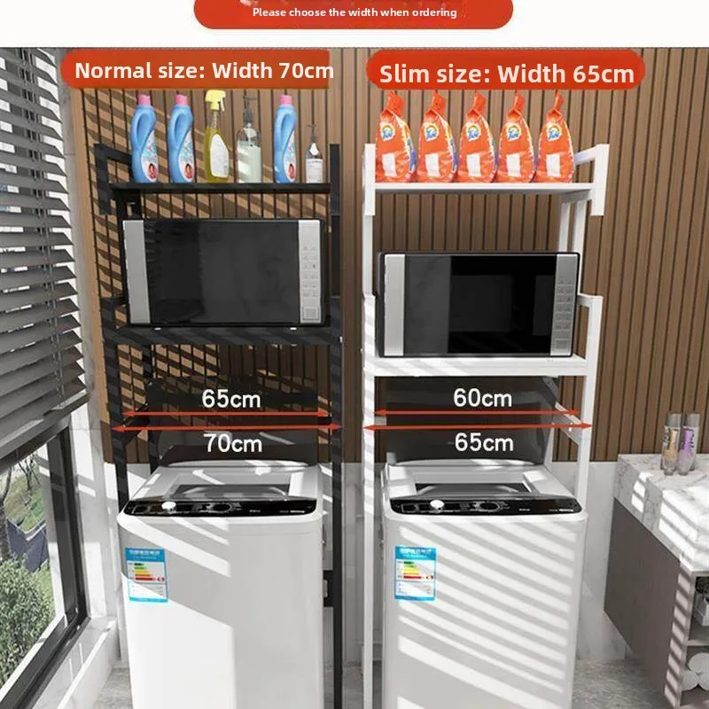 

Регулируемая двухъярусная полка для стиральной машины на балкон с откидной крышкой, полка для хранения в холодильнике, в скандинавском стиле, из ПВХ, подходит для спальни