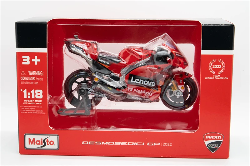 Maisto 1:18 Ducati Gp Lenovo Team #63 Desmosedici Pecco Bagnaia 2022 Model Motor