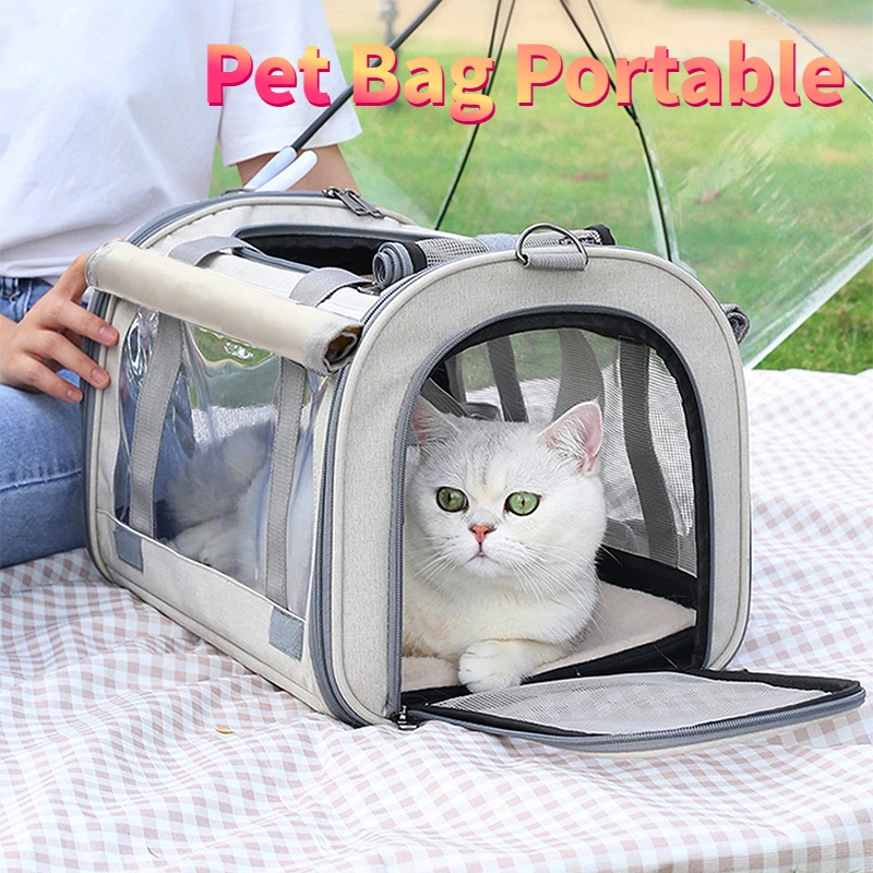 

2024 New Pet Bag Portable Cat Bag Outgoing Bag Portable Breathable Foldable Outdoor Travel Car Small Dog