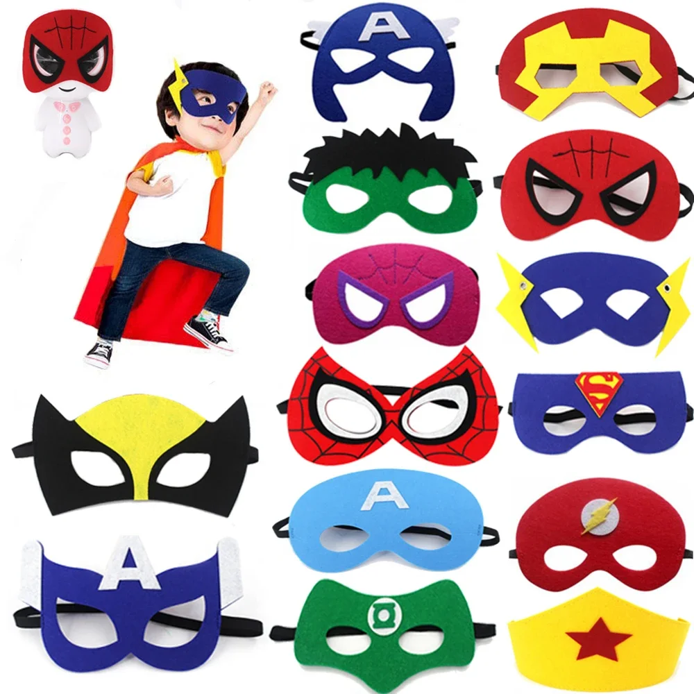 10 Pcs/Lot Disney Halloween Superhero Masks Birthday Party Dress Up Cosplay Mask For Kids Children Favor Christmas Mystery Gift