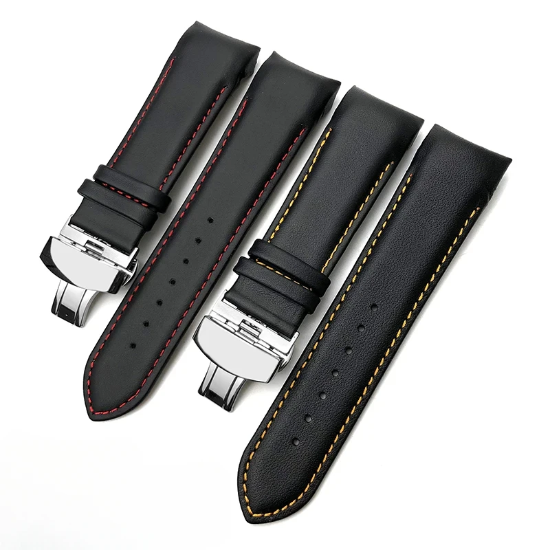 

Ремешок для часов из натуральной кожи с изогнутым концом 22 мм 23 мм 24 мм для Tissot T035 T 035617 627 Ремешок для часов из воловьей кожи с застежкой-бабочкой Мужские инструменты