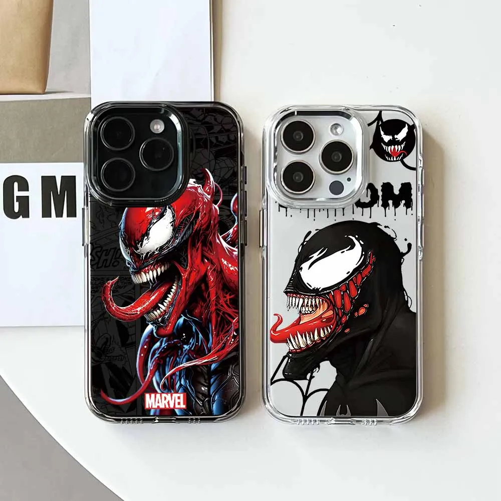 Модный чехол для телефона Venom Evil для Redmi 14C 13 Note 14 13 12S 12 11S 11T 10 9S Pro Max Plus, прозрачный чехол