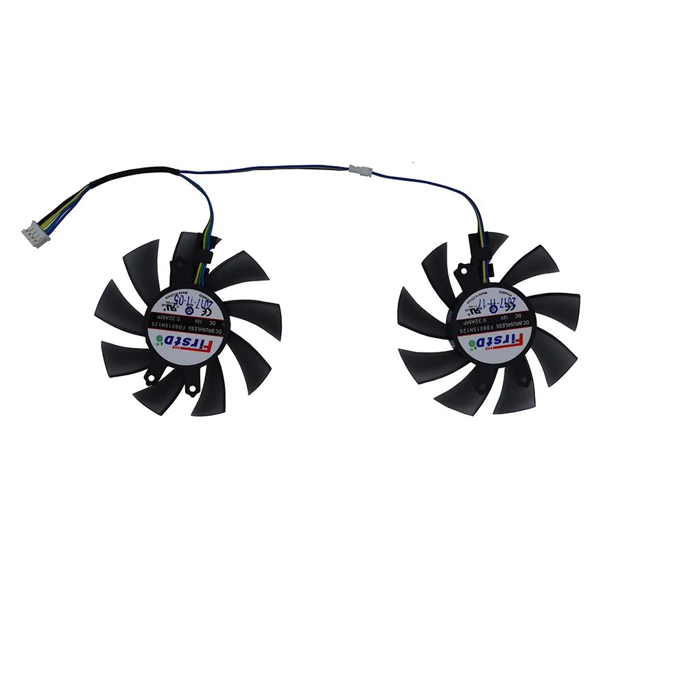 Graphics Cooler,Video Card Fan,FD8015H12S,For Kuroutoshikou GALAKURO GTX 1650 GF-GTX1650D6-E4GB DF2,2Pcs/Set