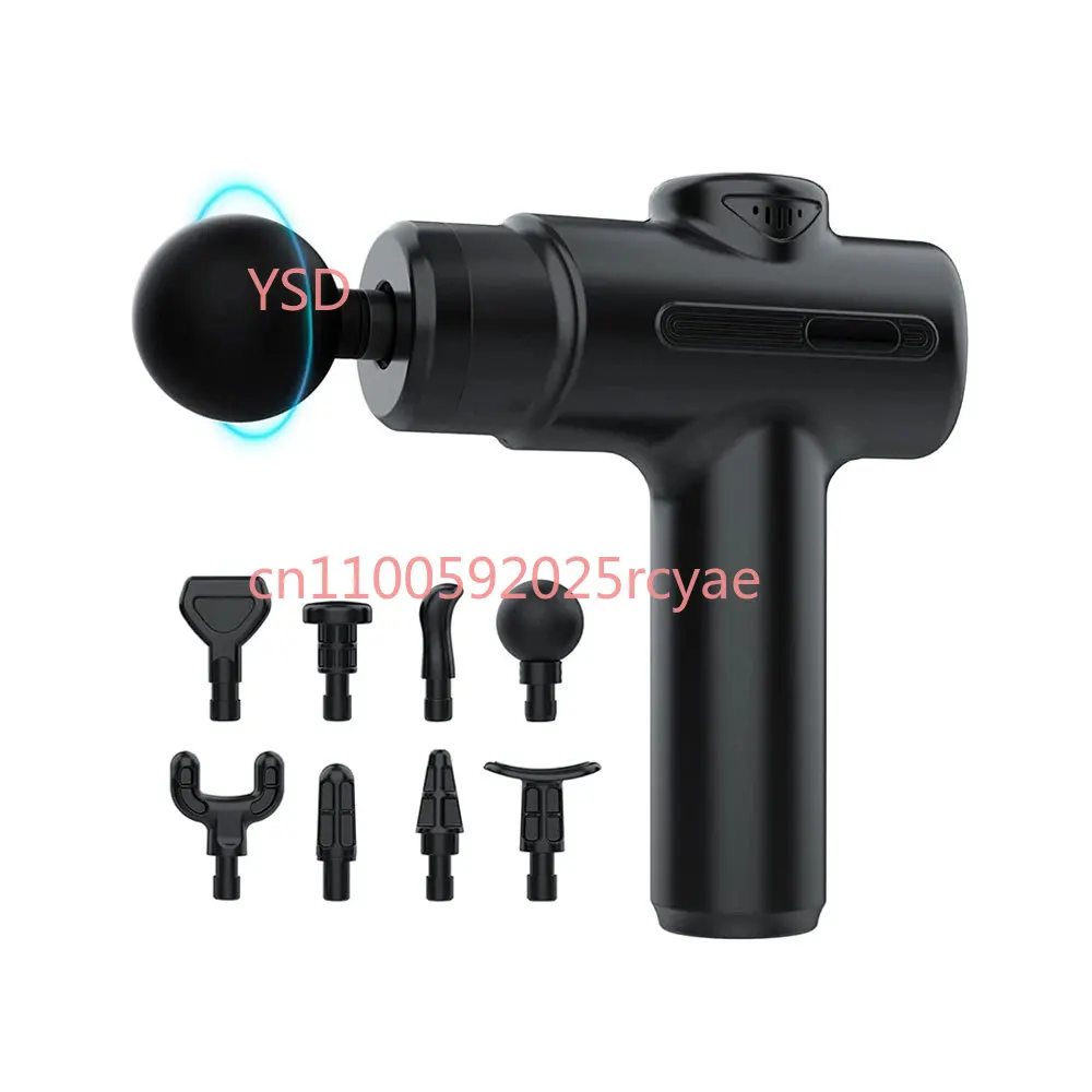 Electric Massage Gun Deep Tissue Facial Massgaer 8 Heads Arms Back Leg Muscle Relieve For Body Back
