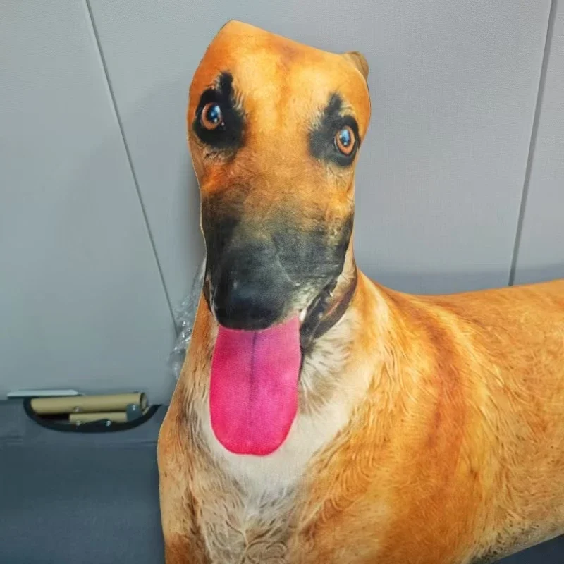 3D Realistisches Greyhound-Plüschkissen Liegender Whippet Kawaii Hund Stofftier-Kissen Simuliertes Tierpüppchen Wohndekor Sammlerstück Geschenk – Detail 4