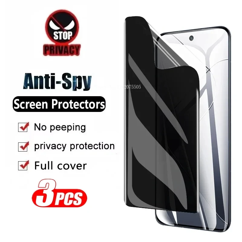 3PCS Anti Spy Hydrogel Film for Samsung Galaxy S25 S24 S23 S22 Ultra S24 FE Privacy Screen Protector for Samsung Note 20 10 9 8