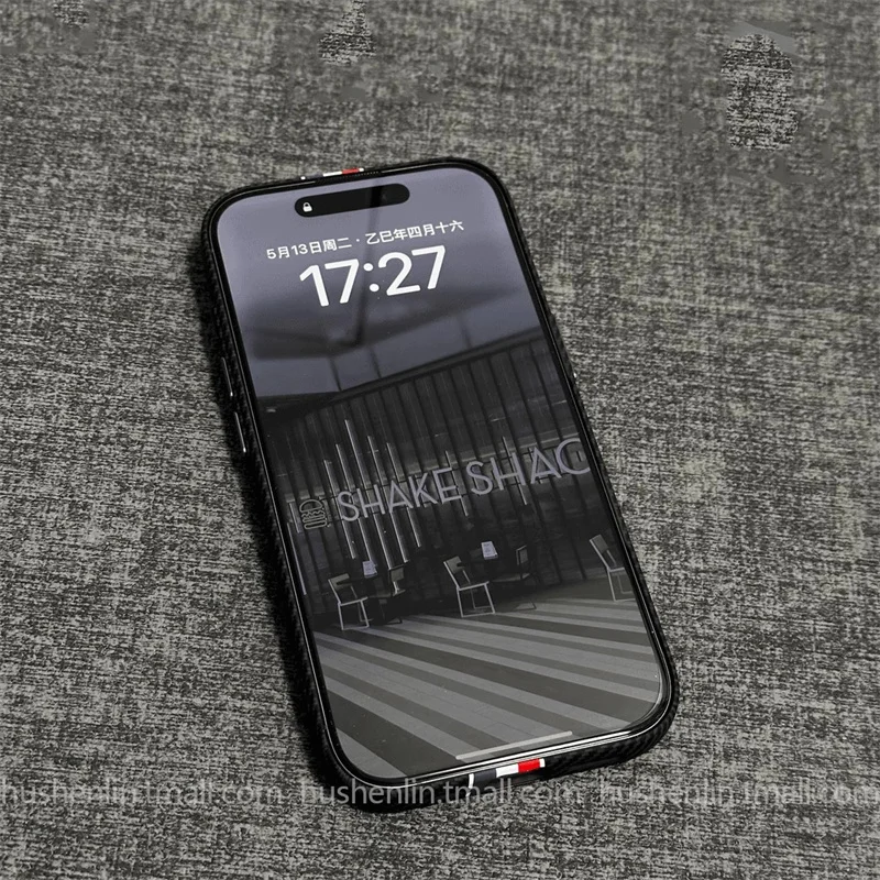 Etui karbonowe 2026 New Mountain Relief do iPhone 16 15 17 Pro Max, magnetyczna tylna obudowa, twarda ramka z PC, ochronna obudowa na telefon — zdjęcie produktu 5