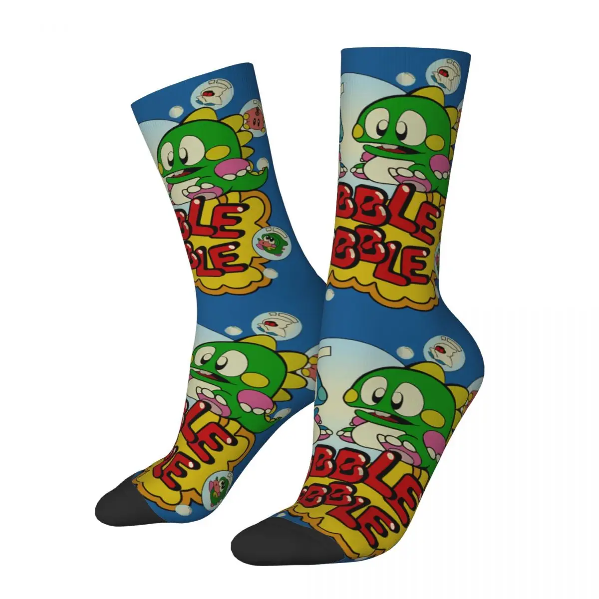 

Funny Men's Socks Bubble Dragon Retro Harajuku Crew Sock Gift Pattern Printed