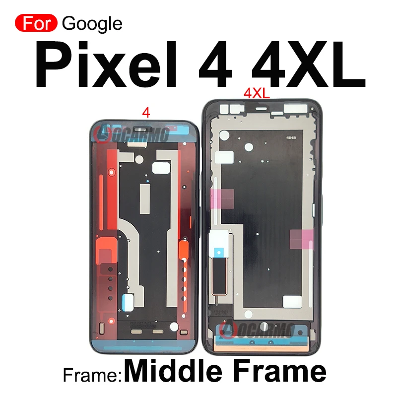 For Google Pixel 4 XL 4xl 4A 4G 5G Middle Frame And Black White Back Cover Plate Housing Frame Replacement Part