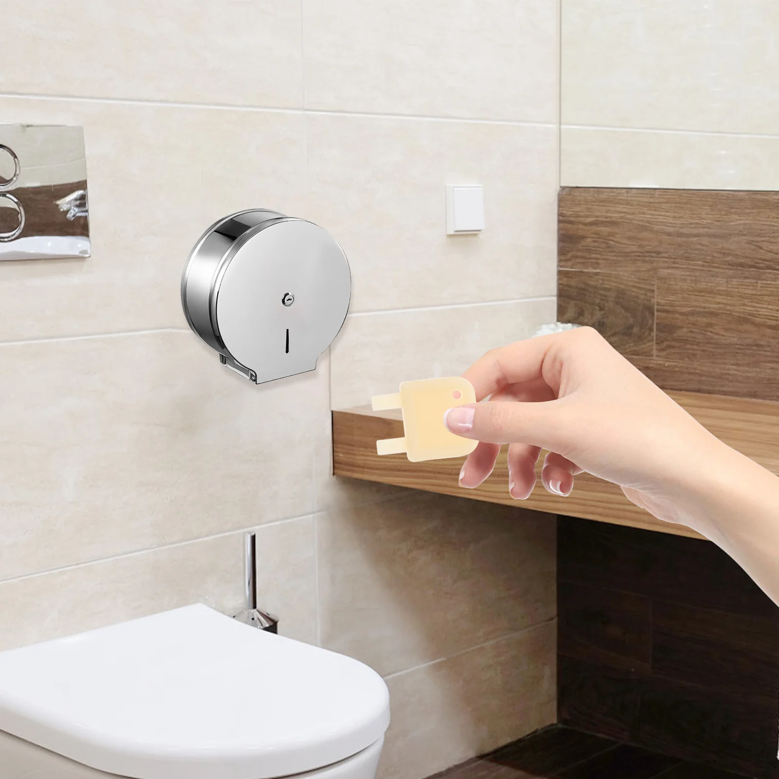 

Universal Commercial Paper Towel Dispenser Key Replacement Roll Toilet Paper Dispenser Key Backup Set for Office Hotel