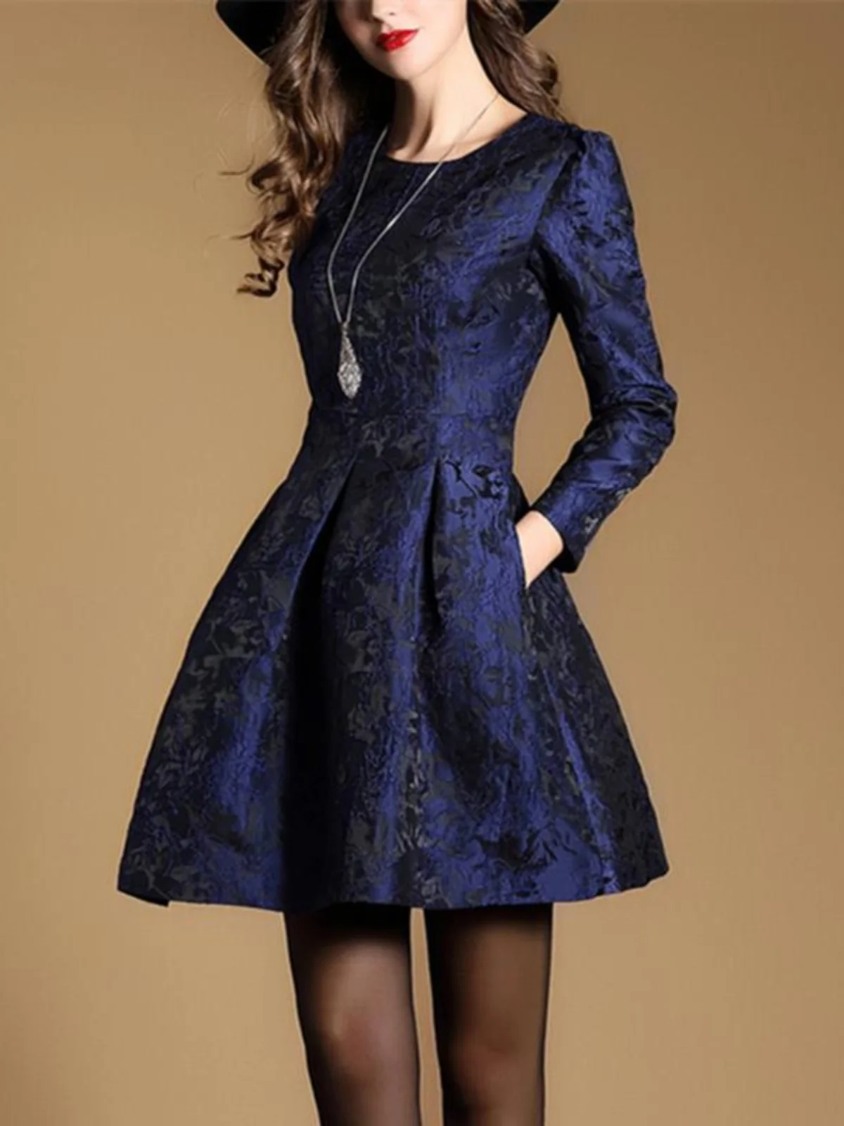 تنورة Ele round Ne بقصة ضيقة للنساء لربيع وخريف منتفخة مطرزة من Dr Commute تنورة متوسطة الخصر على شكل حرف a #2