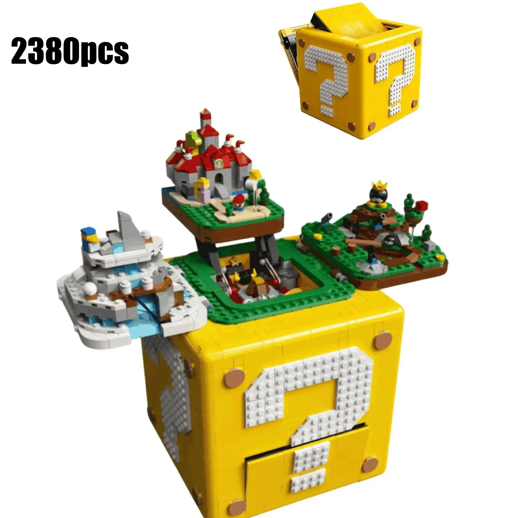Neuer 64er Fragezeichen-Baustein, kompatibel mit 71395, Spielzeug für Jungen und Mädchen, Kit-Modell