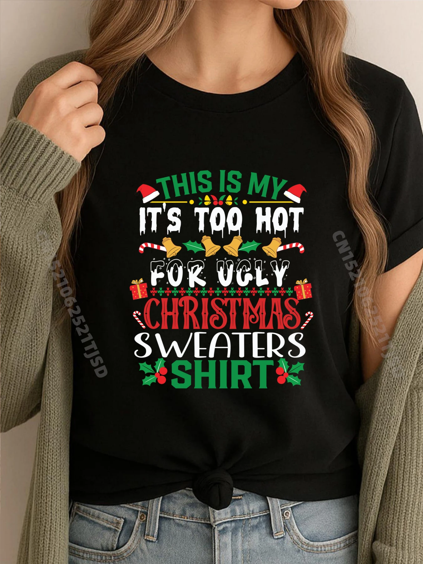 

Too Hot Ugly Christmas Sweaters Xmas Woman Семейная одежда Мужская одежда Повседневная одежда
