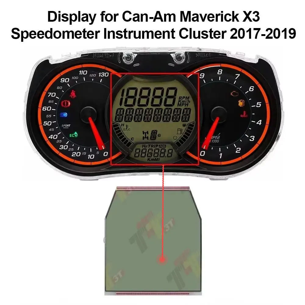 Display for Can-Am Maverick X3 Speedometer Instrument Cluster