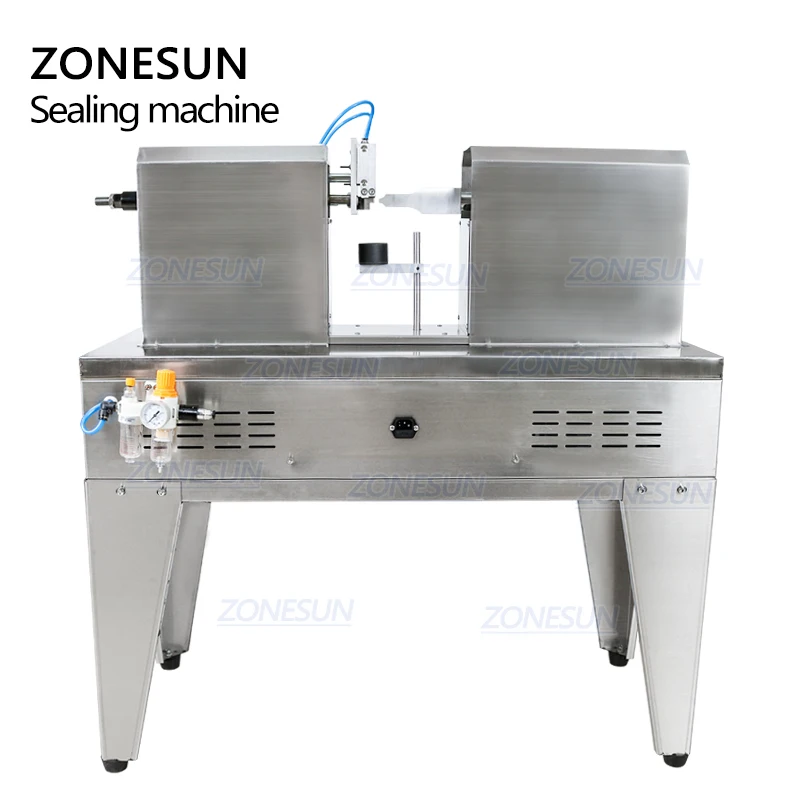 ZONESUN Plastic Tube Sealing Machiner Ultrasonic Soft Hose Sealer Equipment Tool Composite Hose Welding Cosmetic Cream Container