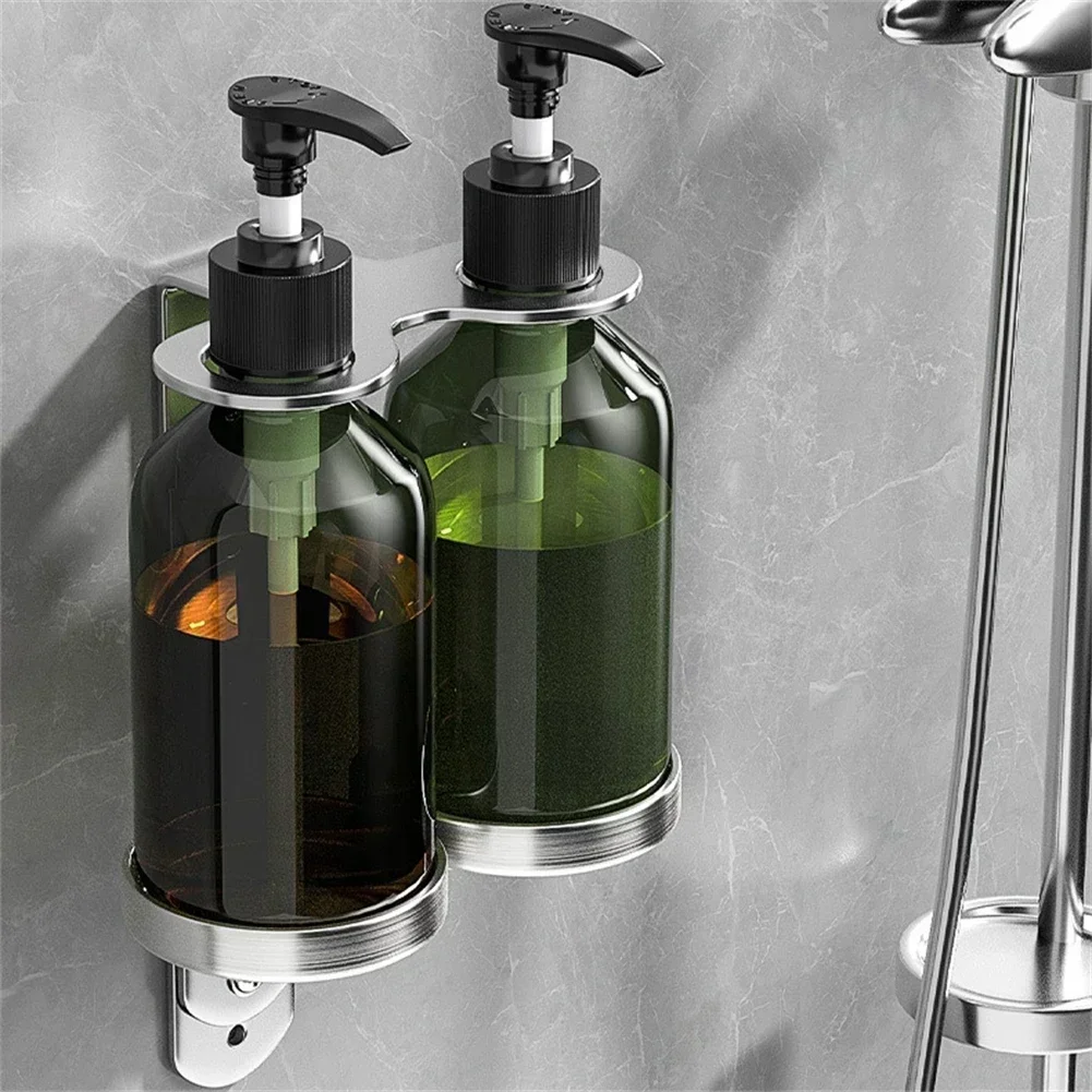 Wall-Mounted Manual Soap Dispenser Pump Bottle With Holder For Shampoo ShowerGel Liquid Soap Dispensers Bathroom Hardware