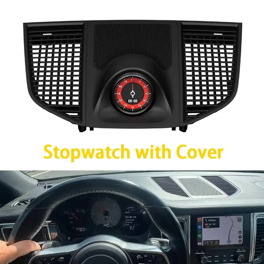 2026 Upgrade LCD Stopwatch For Porsche Macan 95B 2014-2021 Dashboard Central Sport Chrono Clock Compass Electronic Meter