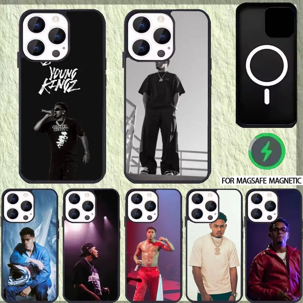 

M-Myke Towers LALA Phone Case For iPhone 17 16 15 14 13 12 Pro Max Plus for Magsafe Mirror Wireless Magnetic Cover