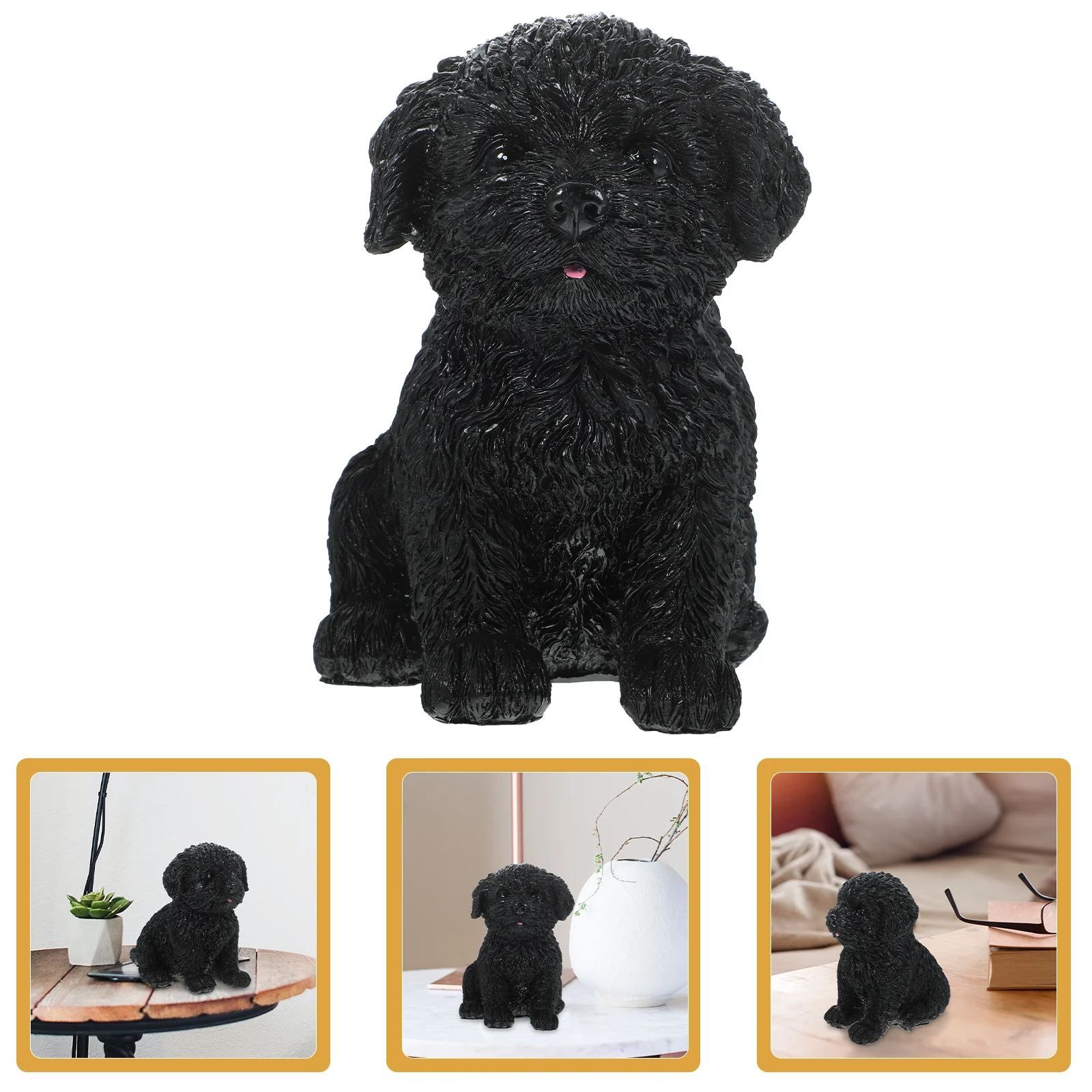 

1Pcs Resin Dogs Decorative Sculpture Cute Canine Adornment Exquisite Desktop Art Piece for Room Ambience Enhancement