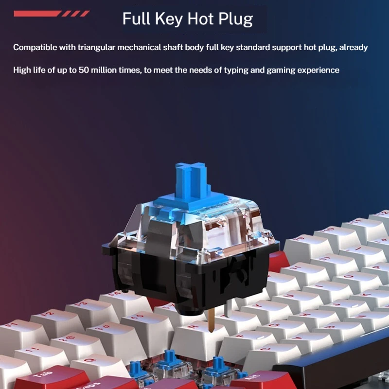 K103 Game Esports Mechanical Keyboard 104 Key Usb Cable Pbt Hot Plug Green Black Tea Red Axis Female Office Computer Peripherals