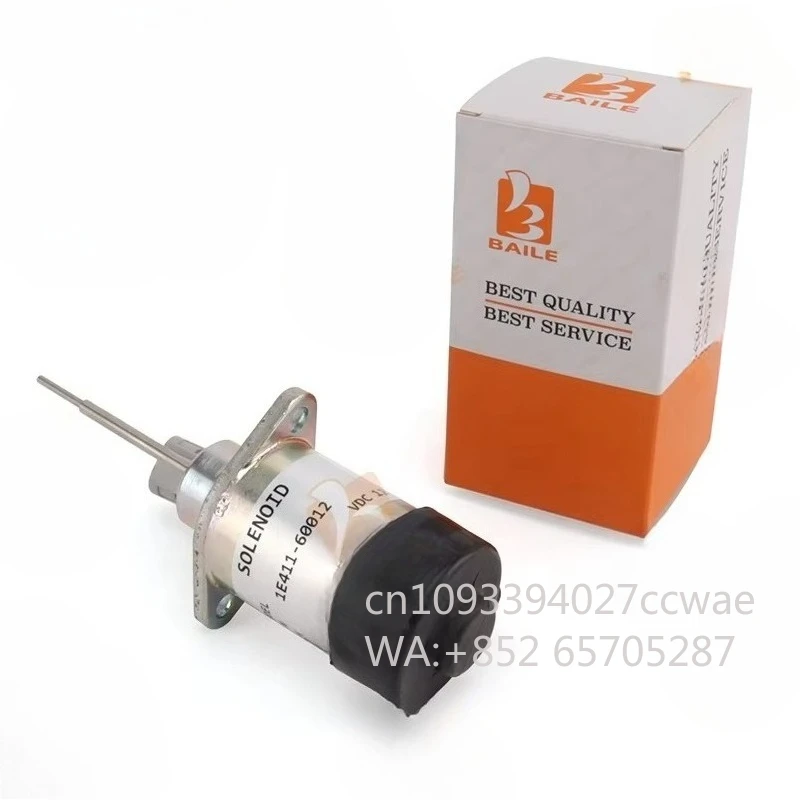 

High Quality 12V Shutoff Solenoid 1E411-60012 for Kubota D902 Z482 Engine Fuel Stop Solenoid Valve PS41CZ318