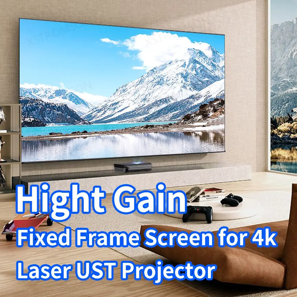 

Hot ALR UST Projection Screen 120 inch Black Grid HBSP Ambient Light Rejecting for Ultra Short Throw 4K 8K Projectors Laser TV