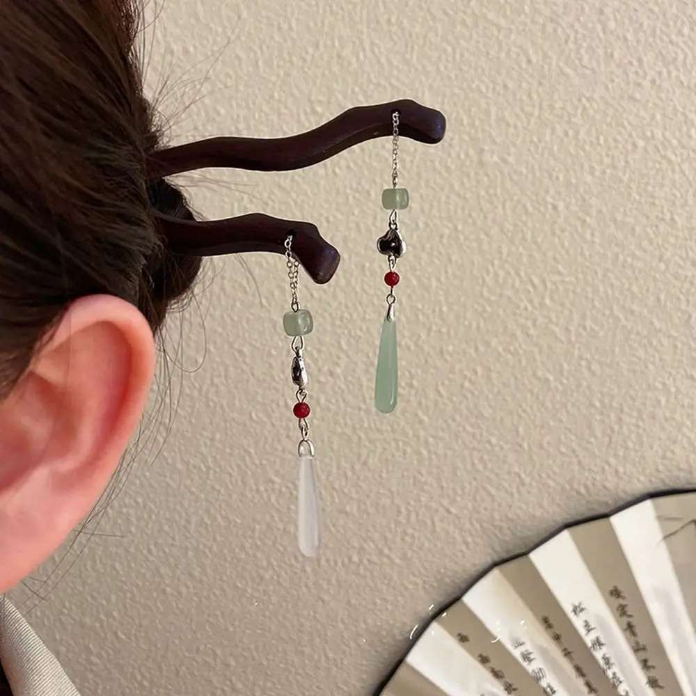 

Деревянные шпильки для волос в старинном стиле Классические кисточки имитация нефрита шпилька для волос аксессуары для волос головной убор для девочек