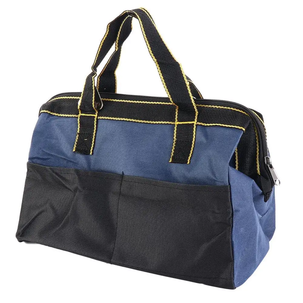 Bolsa de herramientas de tela Oxford multifuncional, bolsa de electricista gruesa resistente al desgaste, bolsa de almacenamiento de herramientas portátil impermeable, Hardware