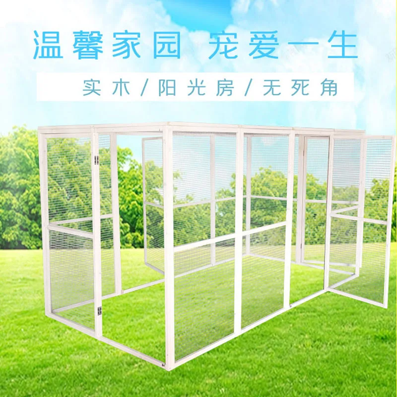

Large free space luxury cat villa chicken cage rabbit cage cat dog pigeon breeding cage can be spliced pet fence