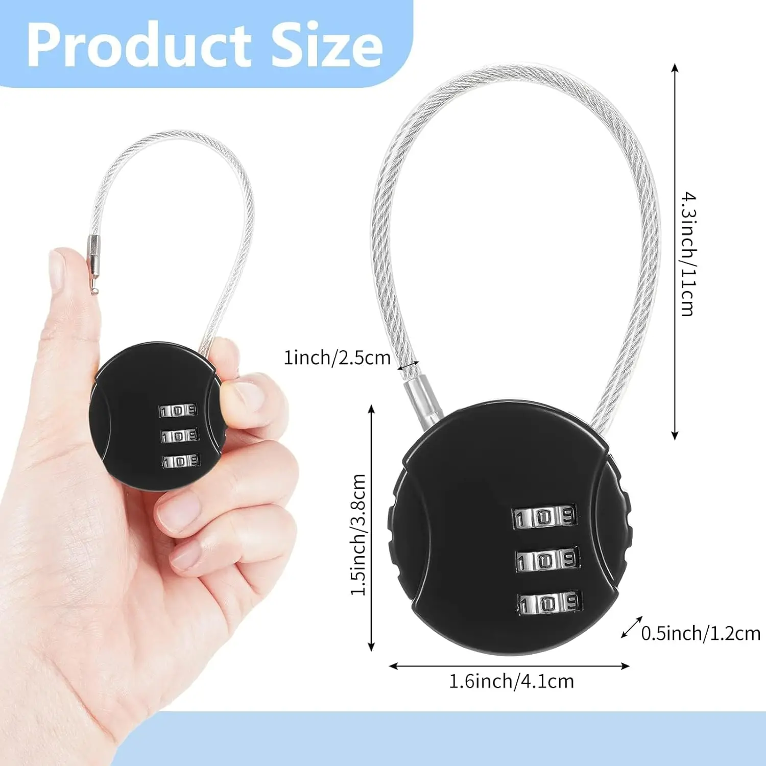 TSA 3 Digit Combination Lock New Anti-theft Security Tool Customs Password Lock Padlock Suitcase Luggage Coded Lock Travel