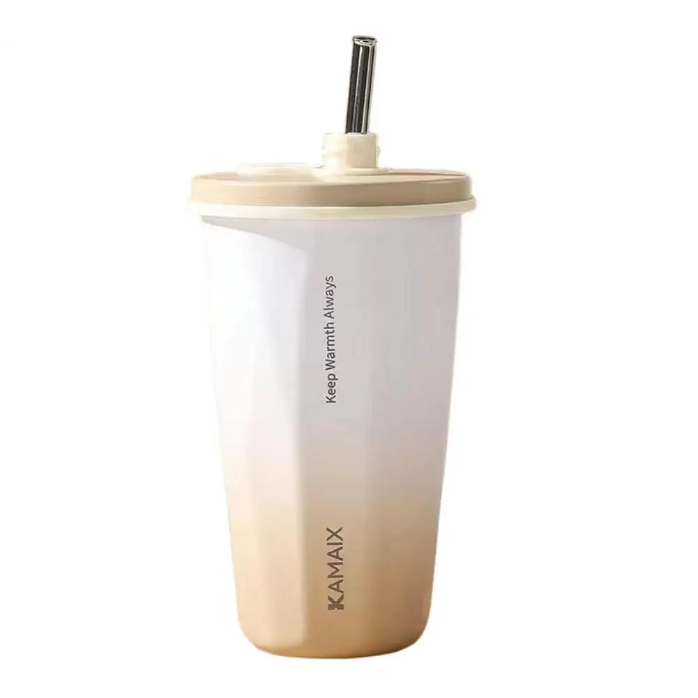 

Cup with Magnetic Straw Cap Insulated Stainless Steel Coffee Tumbler with Straw Double Wall Vacuum Sealed Mug for Work for Home