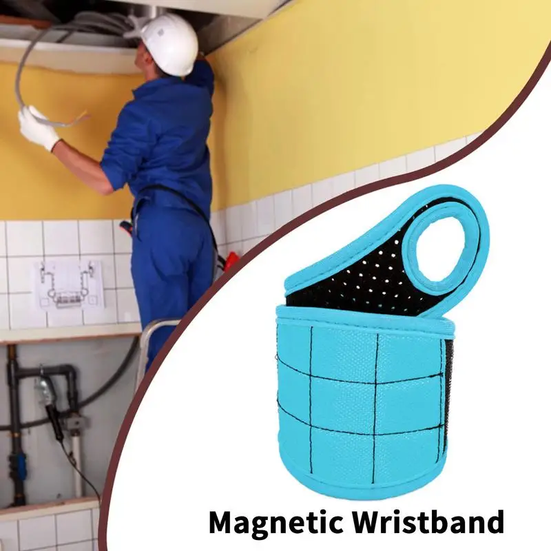 Magnetische Polsband Met Sterke Magneten Houdt Nagels Polsband Gereedschap Houder Drill Bit Kerstcadeau Voor Vader Vriend Echtgenoot