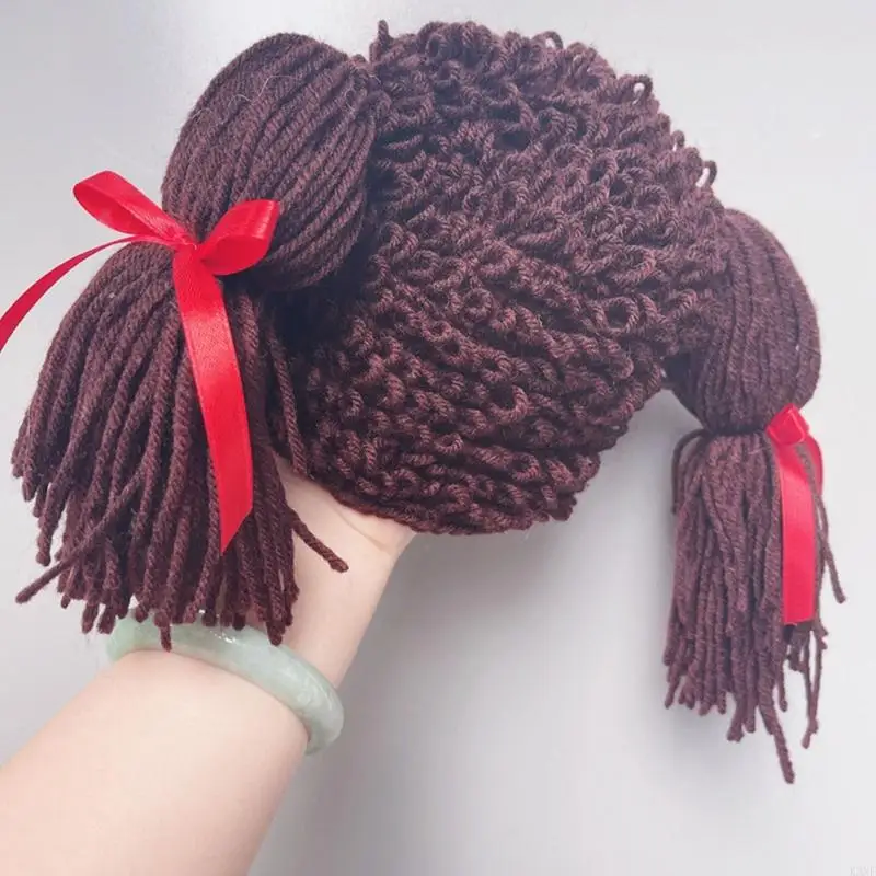 K3NF Kid Cigtail Hat Hat Crochet